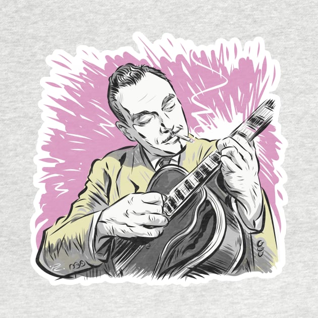 Django Reinhardt - An illustration by Paul Cemmick by PLAYDIGITAL2020